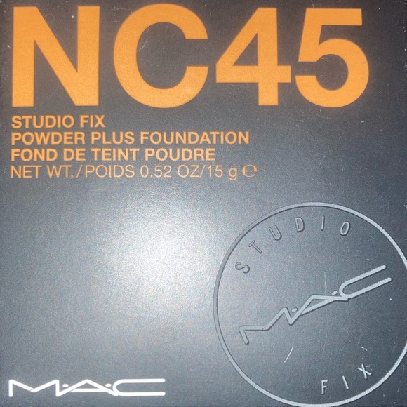 x1 MAC NC45 STUDIO FIX POWDER PLUS FOUNDATION BRAND NEW BOXED - Picture 1 of 8